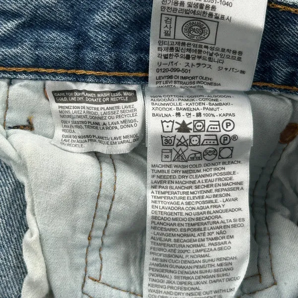 501 Levis Jeans - 31W 28L Blue Cotton