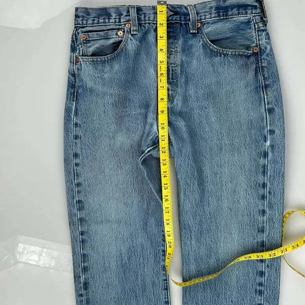 501 Levis Jeans - 31W 28L Blue Cotton