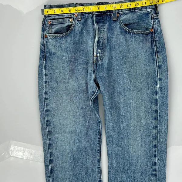 501 Levis Jeans - 31W 28L Blue Cotton