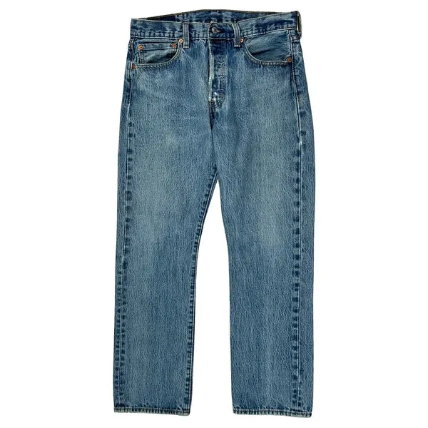 501 Levis Jeans - 31W 28L Blue Cotton