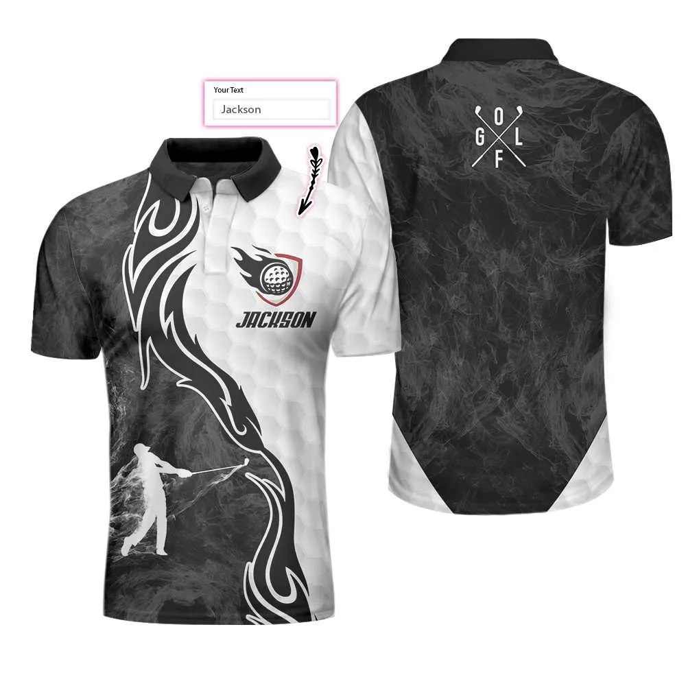 A Golf Player Illustration Custom Polo Shirt, Personalized Polo Shirt For Golf, Best Golf Shirt For Men