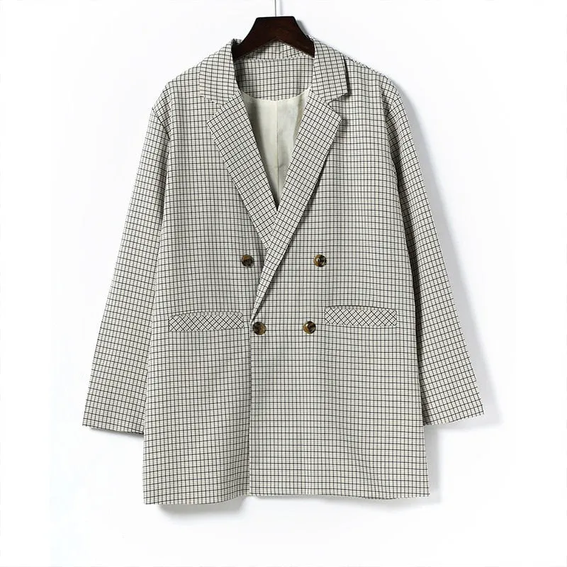 Back To Work Plaid Blazer