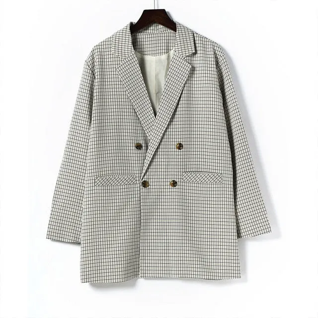 Back To Work Plaid Blazer