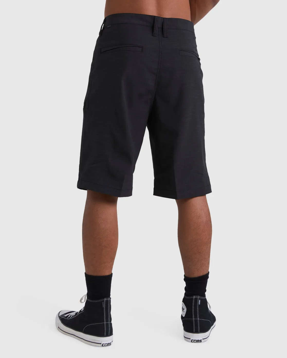 BILLABONG SLUB CROSSFIRE 21" HYBRID SUBMERSIBLE SHORTS - ASPHALT