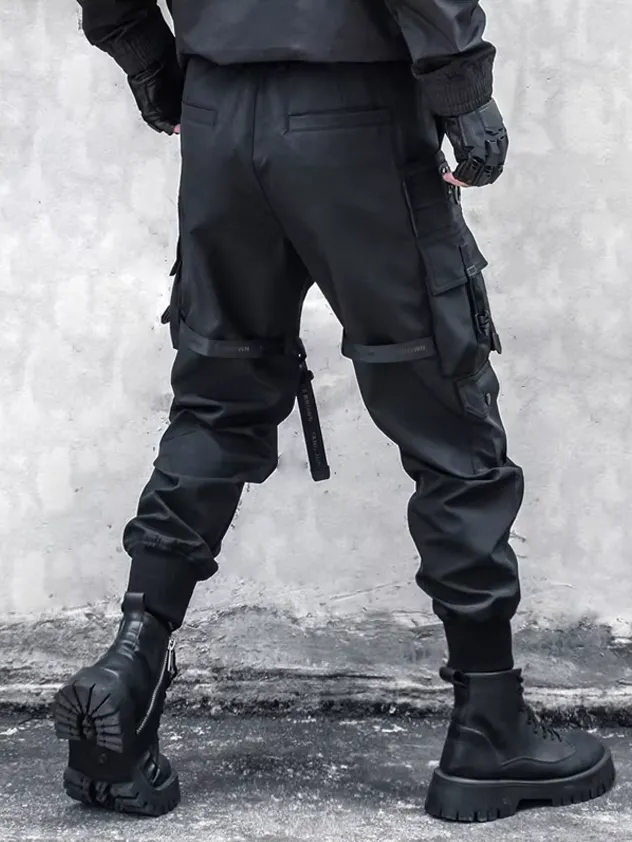 Black Tactical Tech wear Cargo Pants