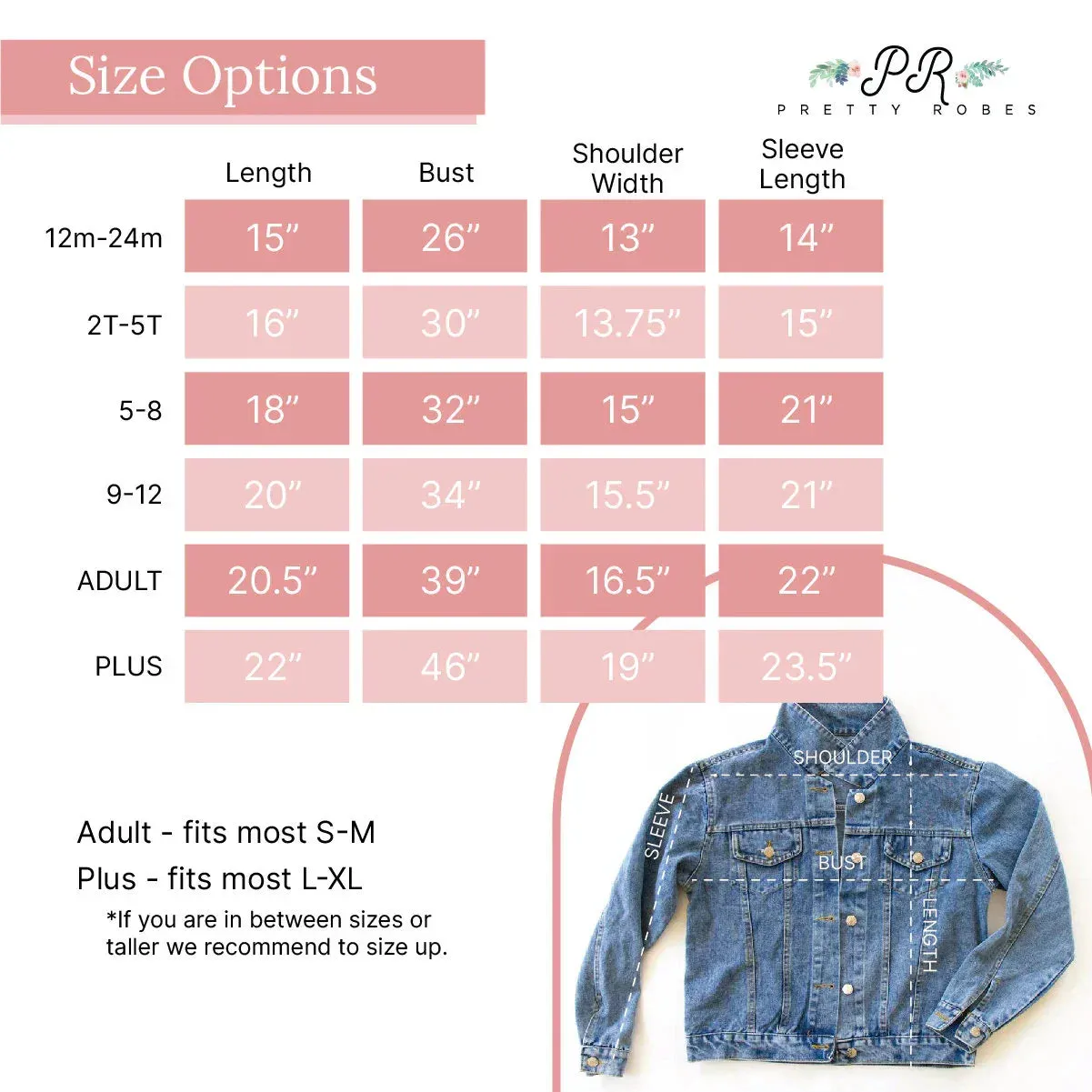 (Blue Denim) Personalized Floral Bridal Denim Jacket