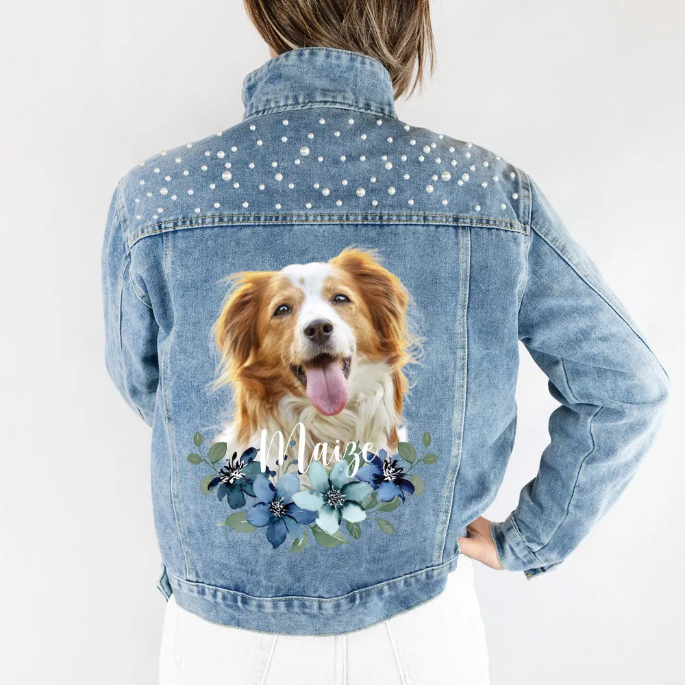 (Blue Pearl) Pet Denim Jacket