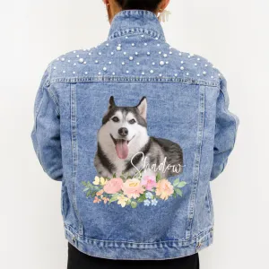 (Blue Pearl) Pet Denim Jacket