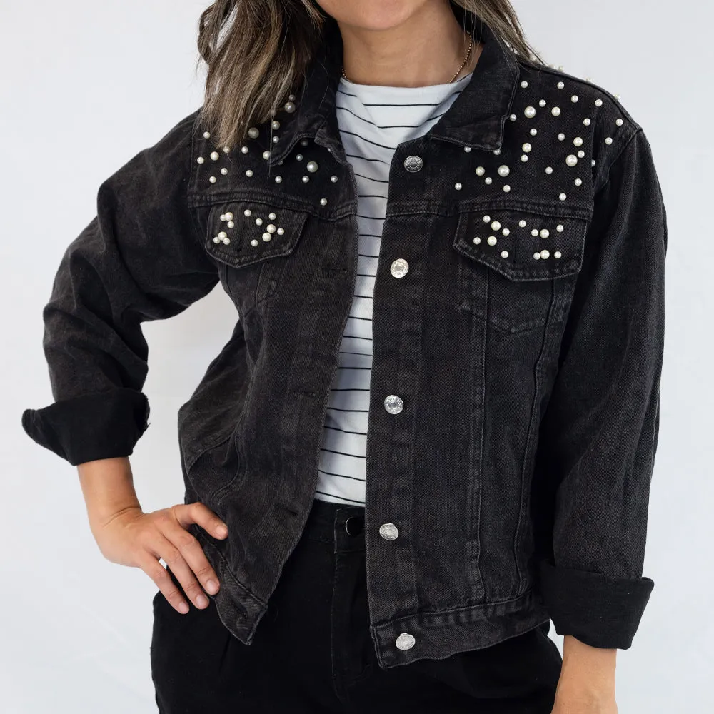 (Blue Pearl) Pet Denim Jacket