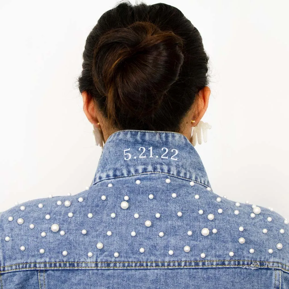 (Blue Pearl) Pet Denim Jacket