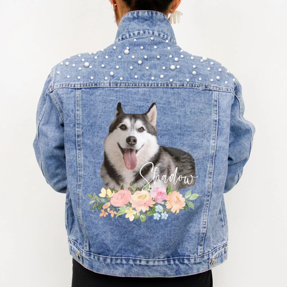 (Blue Pearl) Pet Denim Jacket