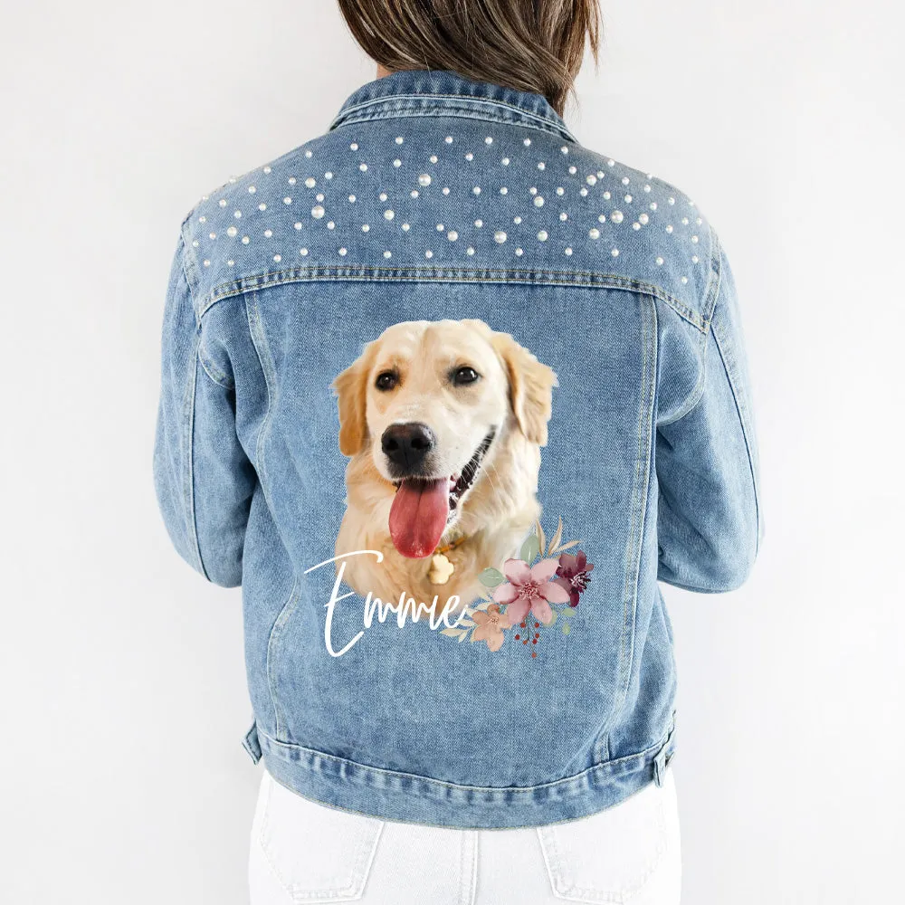 (Blue Pearl) Pet Denim Jacket