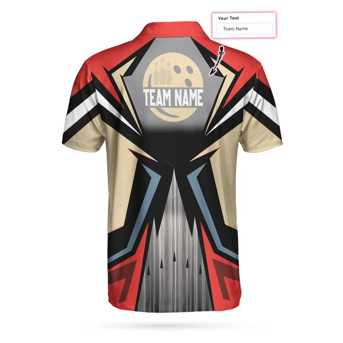 Bowling Red King Pin Custom Polo Shirt, Colorful Personalized Bowling Polo Shirt With Name, Custom Bowling Gift Coolspod