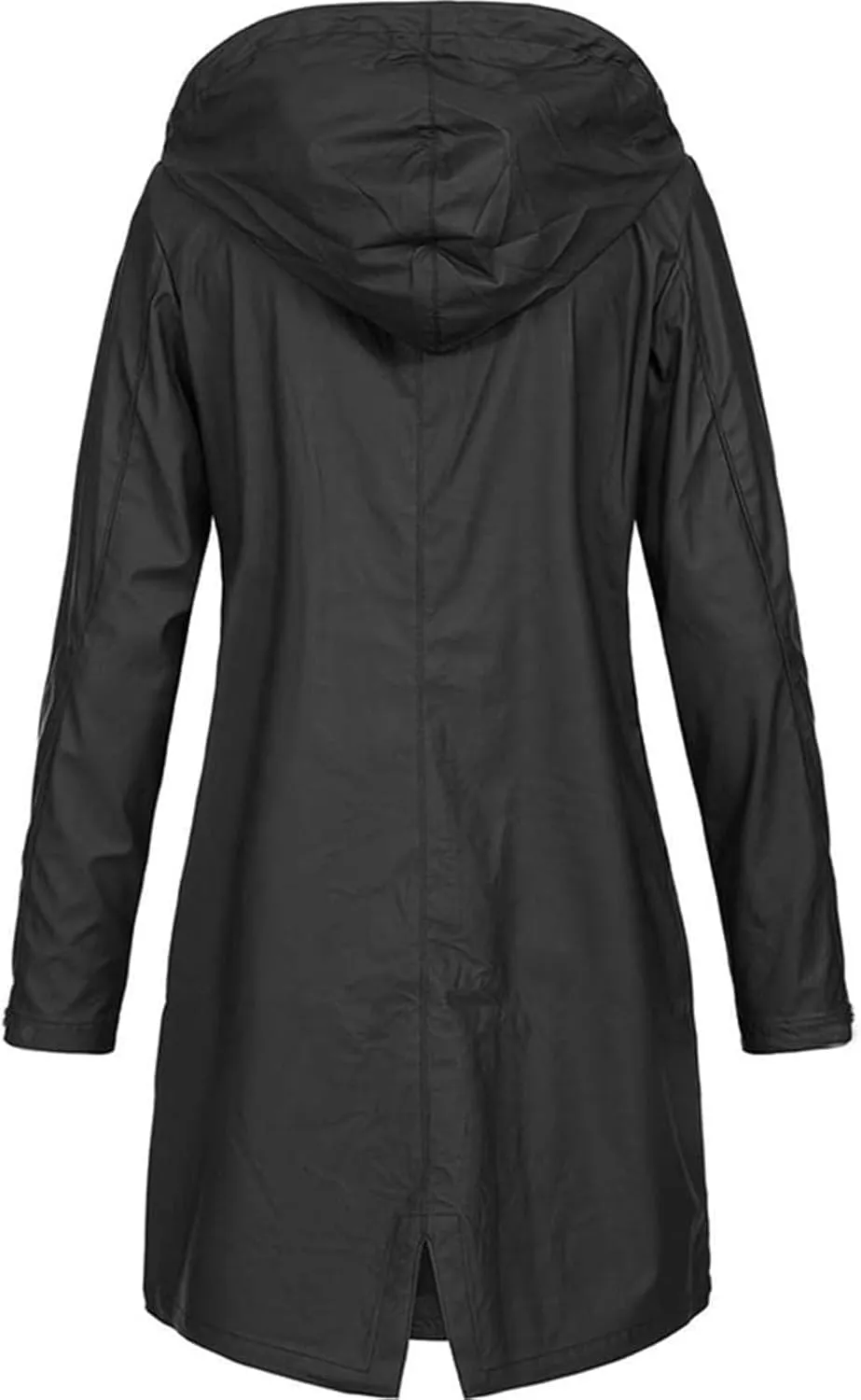 Canbebig Raincoat Women Lightweight Waterproof Coats Long Hooded Trench Coats Packable Rain Coats with Pockets Travel Jackets