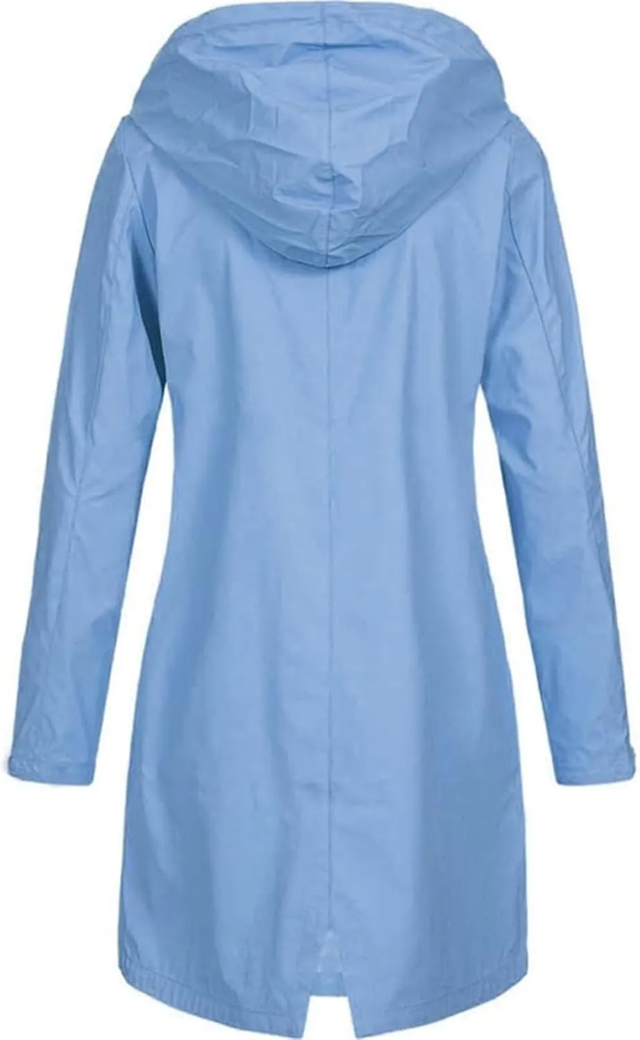 Canbebig Raincoat Women Lightweight Waterproof Coats Long Hooded Trench Coats Packable Rain Coats with Pockets Travel Jackets
