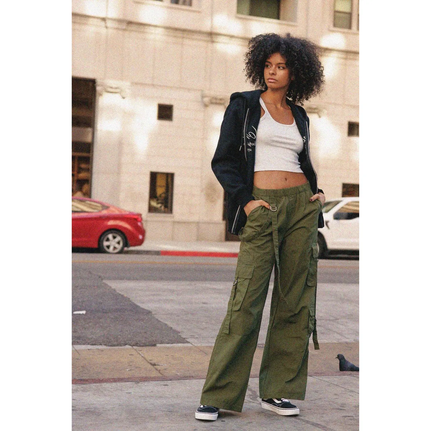 Cargo Parachute Pull On Pants - Cypress