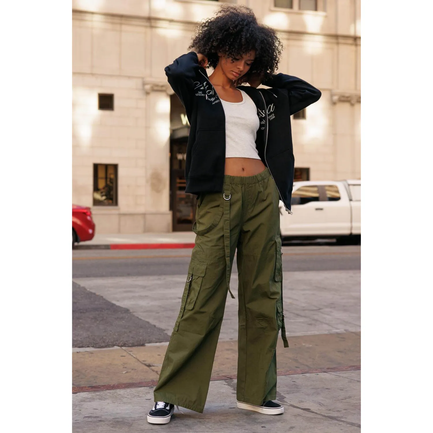Cargo Parachute Pull On Pants - Cypress