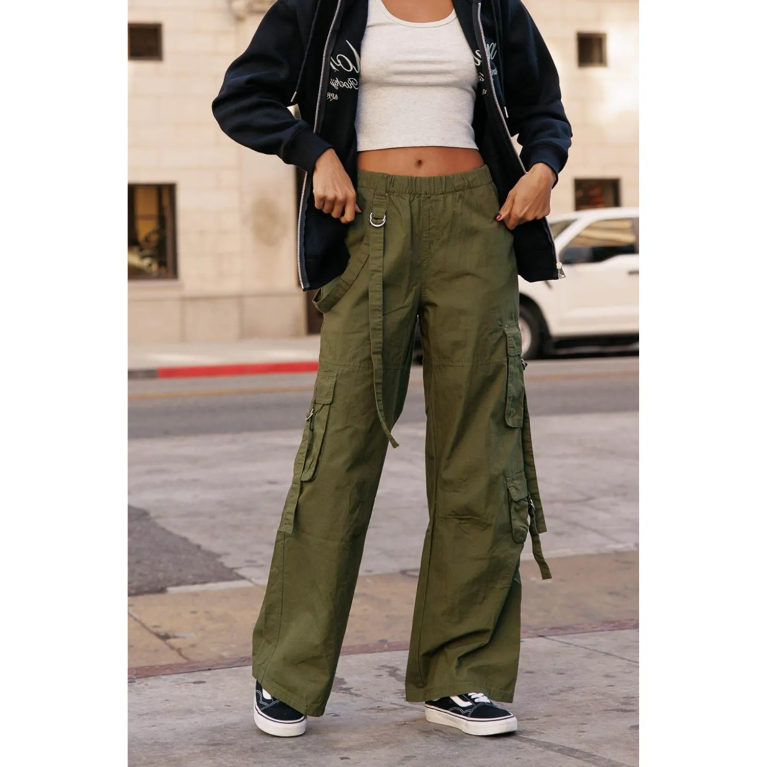 Cargo Parachute Pull On Pants - Cypress