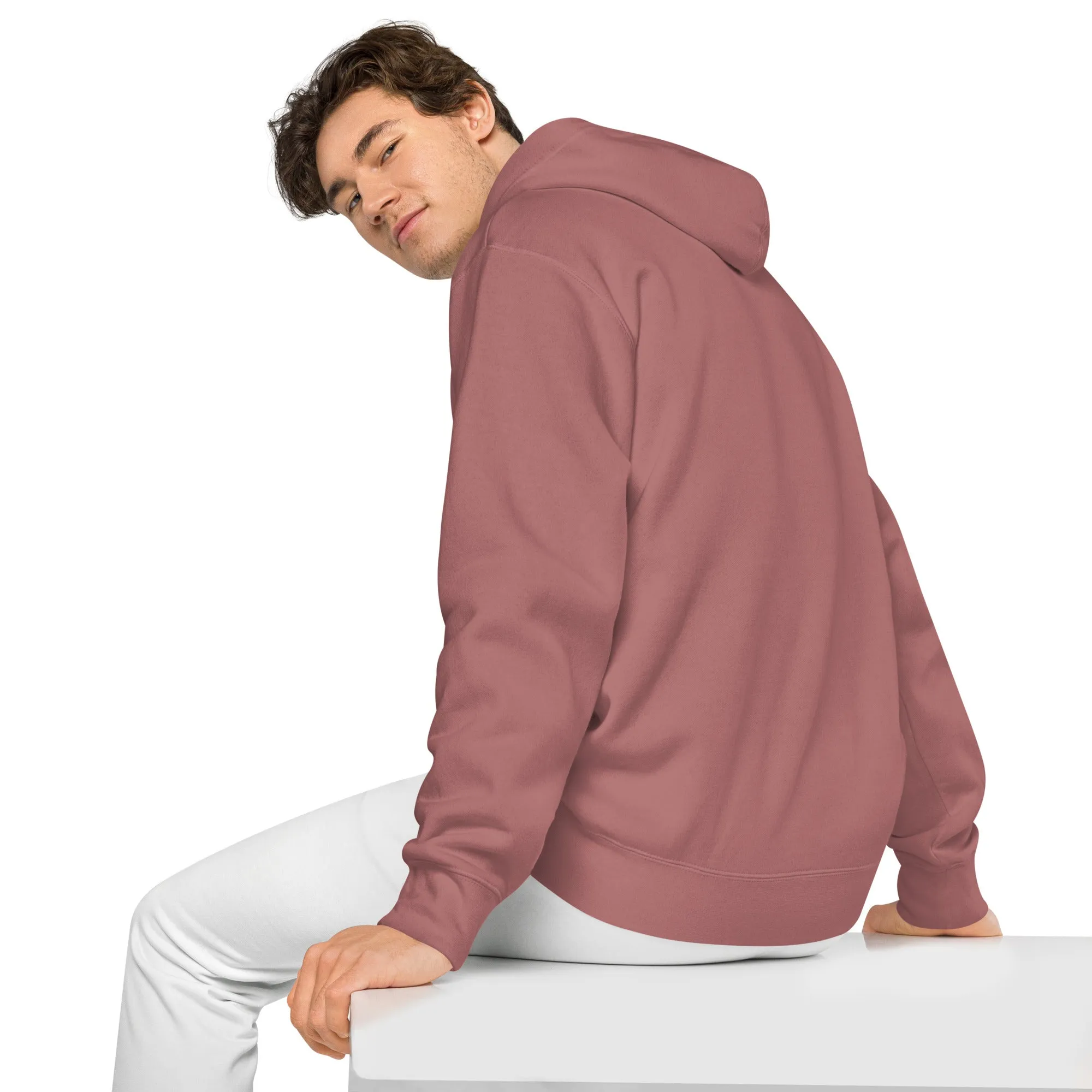Cross  Embroidered Design Unisex Pigment-Dyed Hoodie, lioness-love