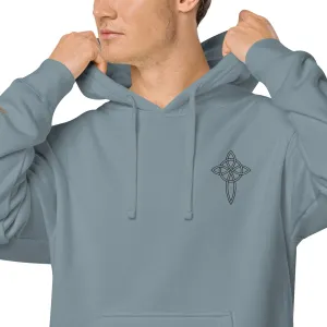 Cross  Embroidered Design Unisex Pigment-Dyed Hoodie, lioness-love