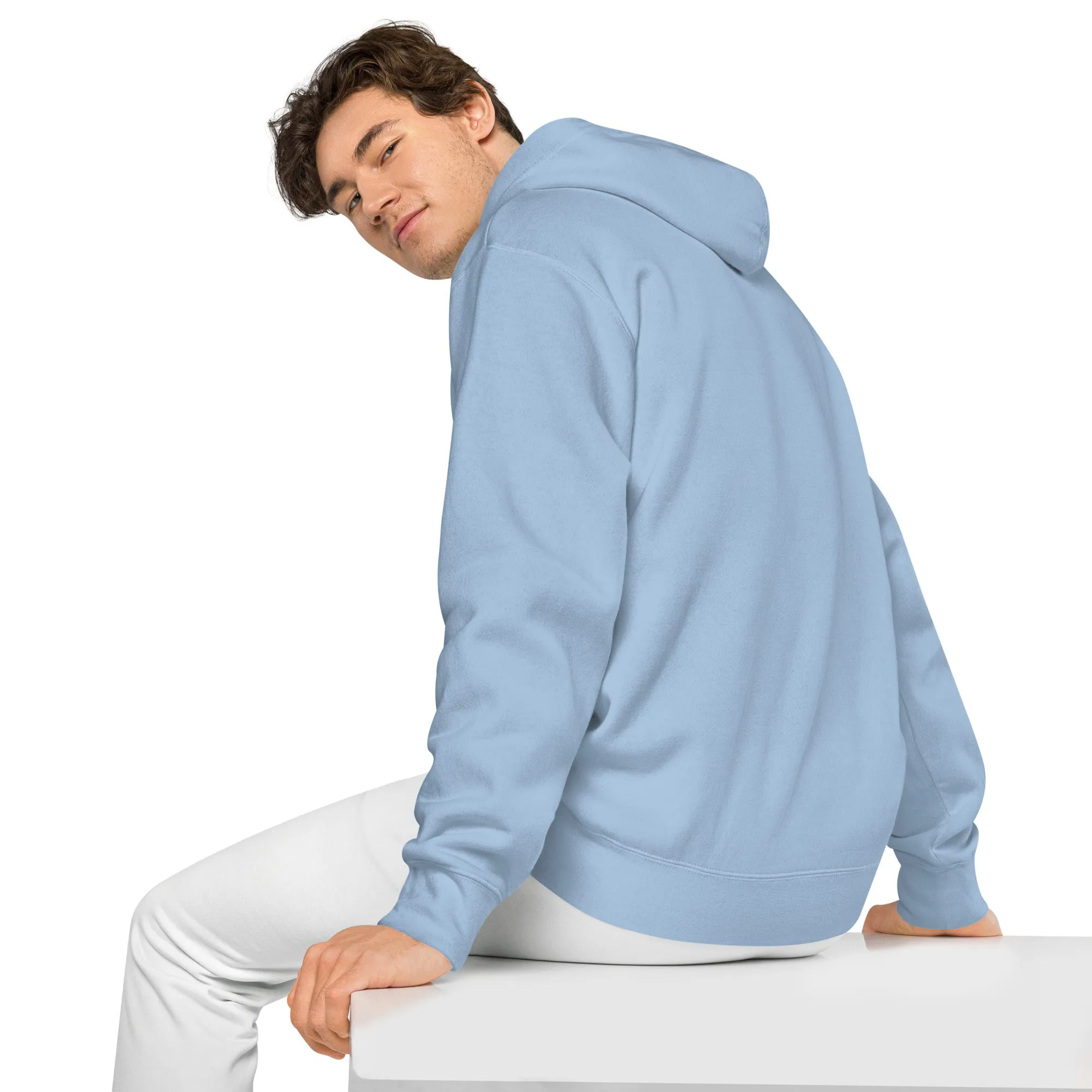 Cross  Embroidered Design Unisex Pigment-Dyed Hoodie, lioness-love