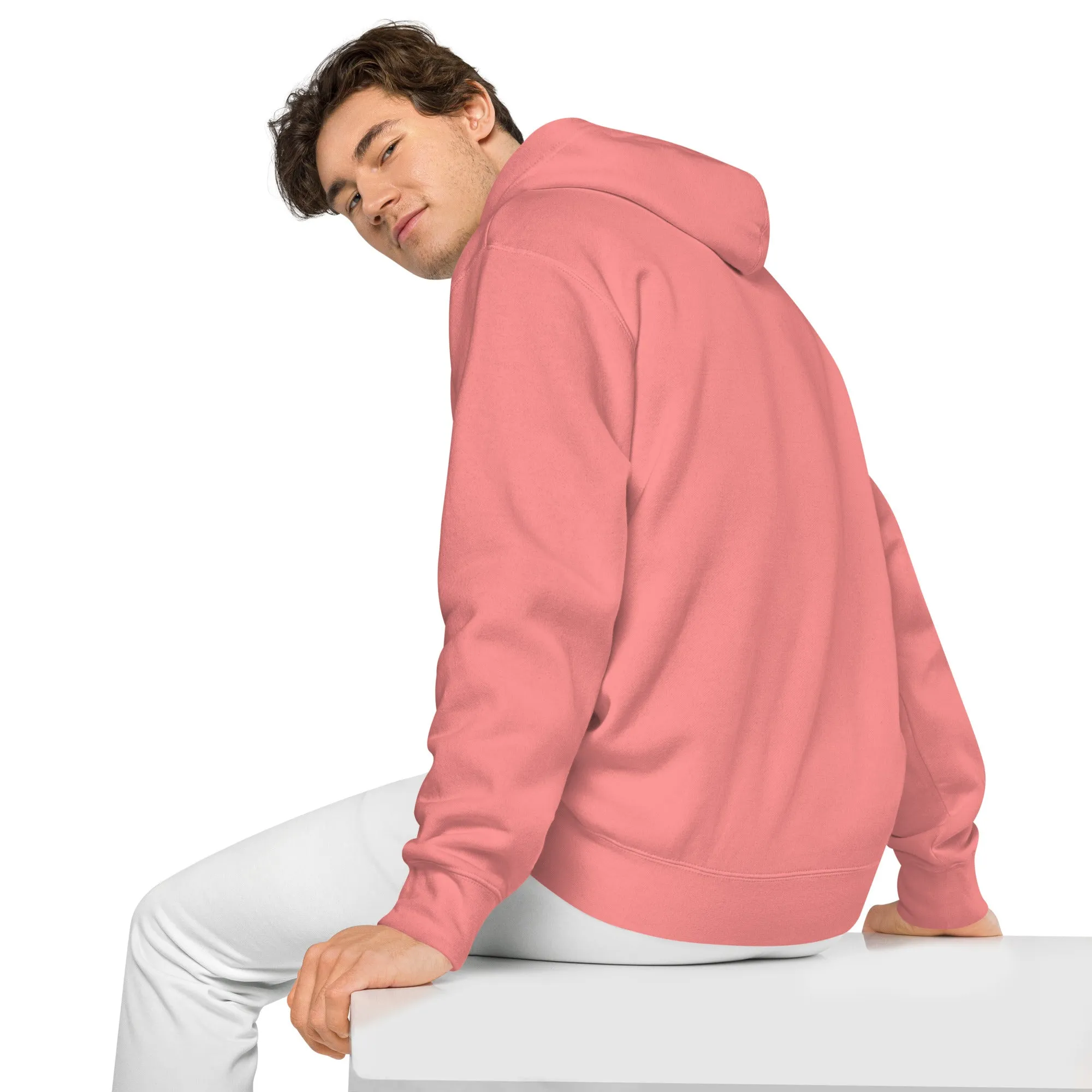 Cross  Embroidered Design Unisex Pigment-Dyed Hoodie, lioness-love
