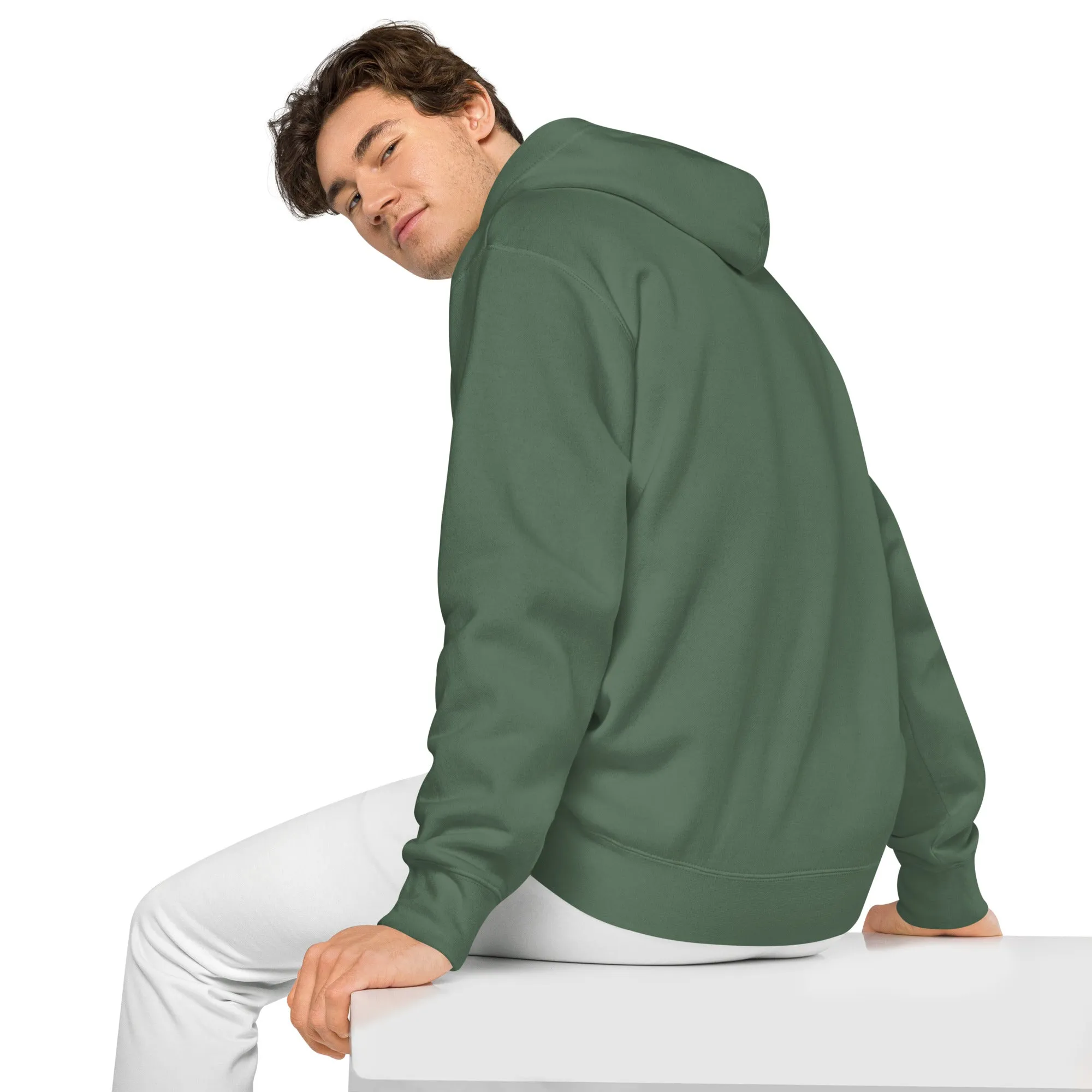 Cross  Embroidered Design Unisex Pigment-Dyed Hoodie, lioness-love