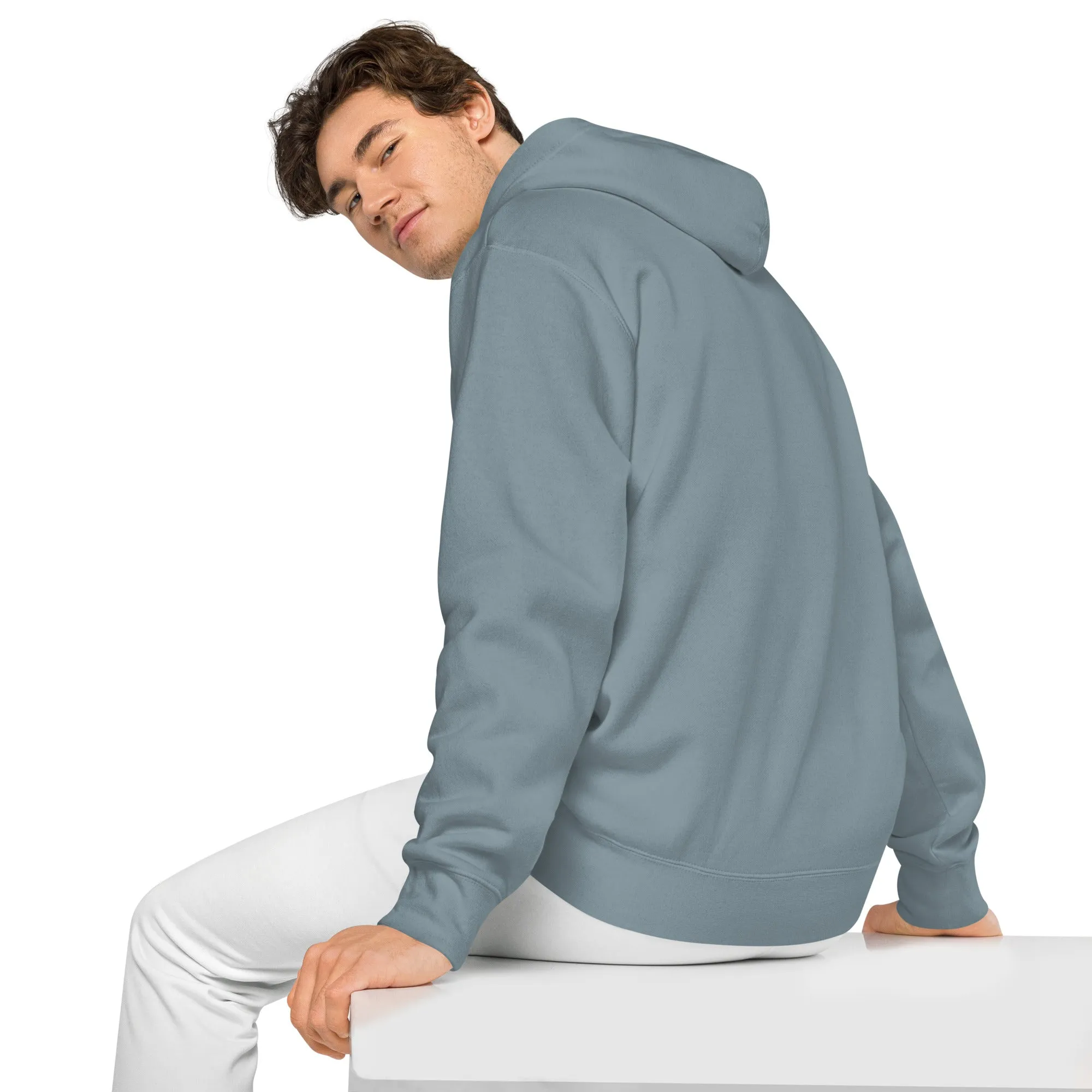 Cross  Embroidered Design Unisex Pigment-Dyed Hoodie, lioness-love