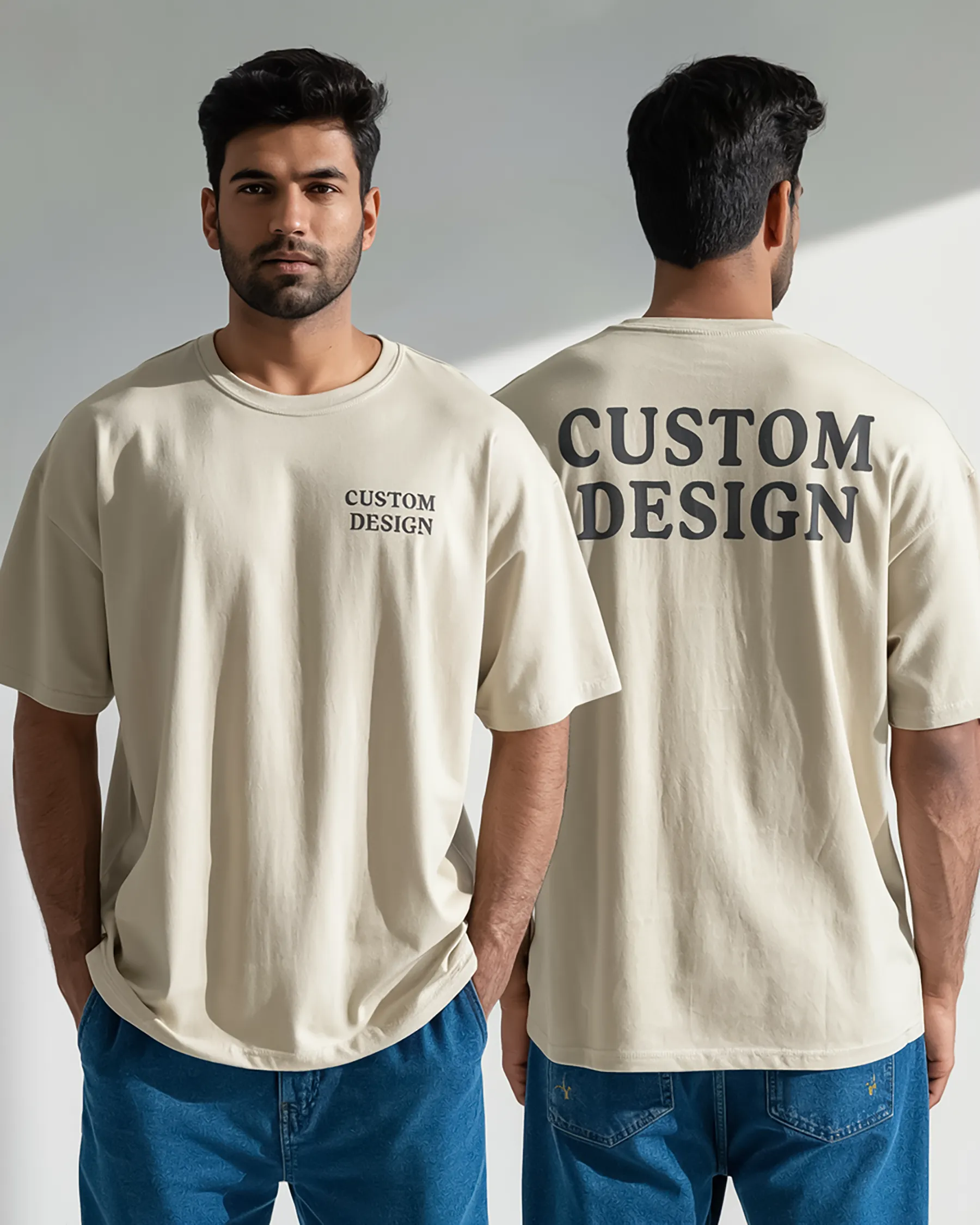 Custom Design Oversized T-Shirt - 100% Cotton