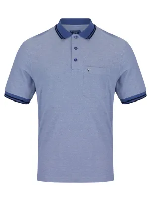 Daniel Grahame Short Sleeve 3 Button Polo Shirt - Blue