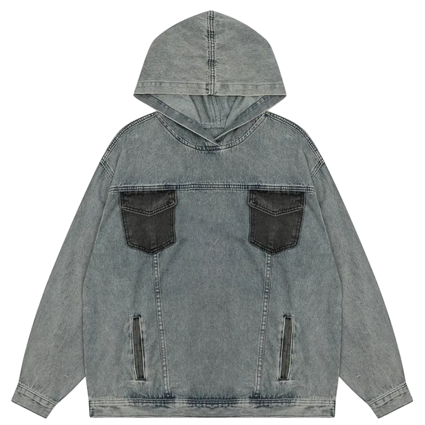 'Drifter' Hooded Denim Jacket