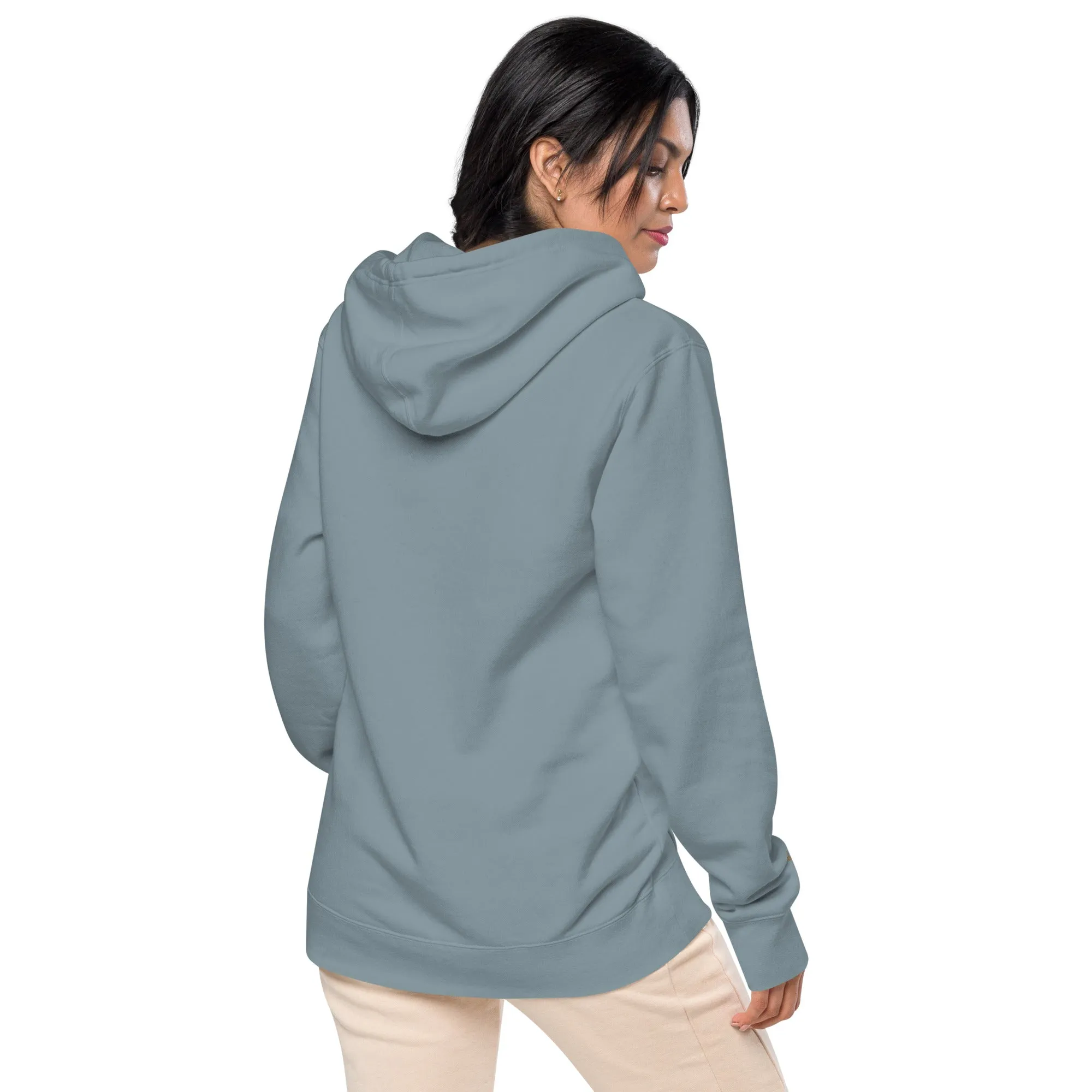 Embroidered Sunflower Unisex Pigment-Dyed Hoodie