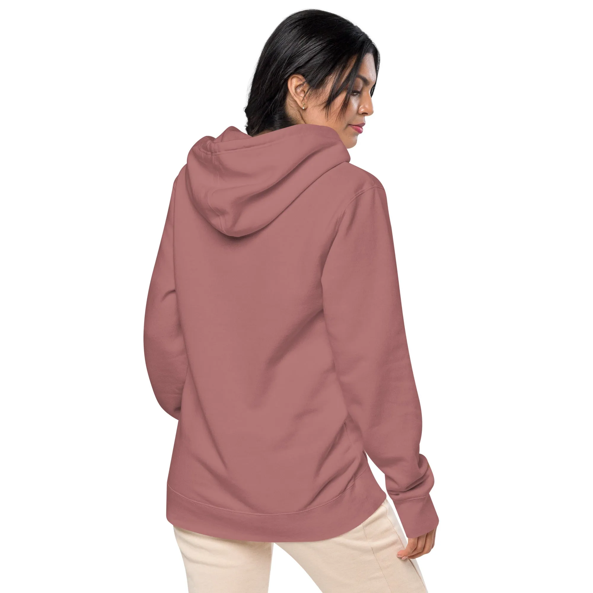Embroidered Sunflower Unisex Pigment-Dyed Hoodie