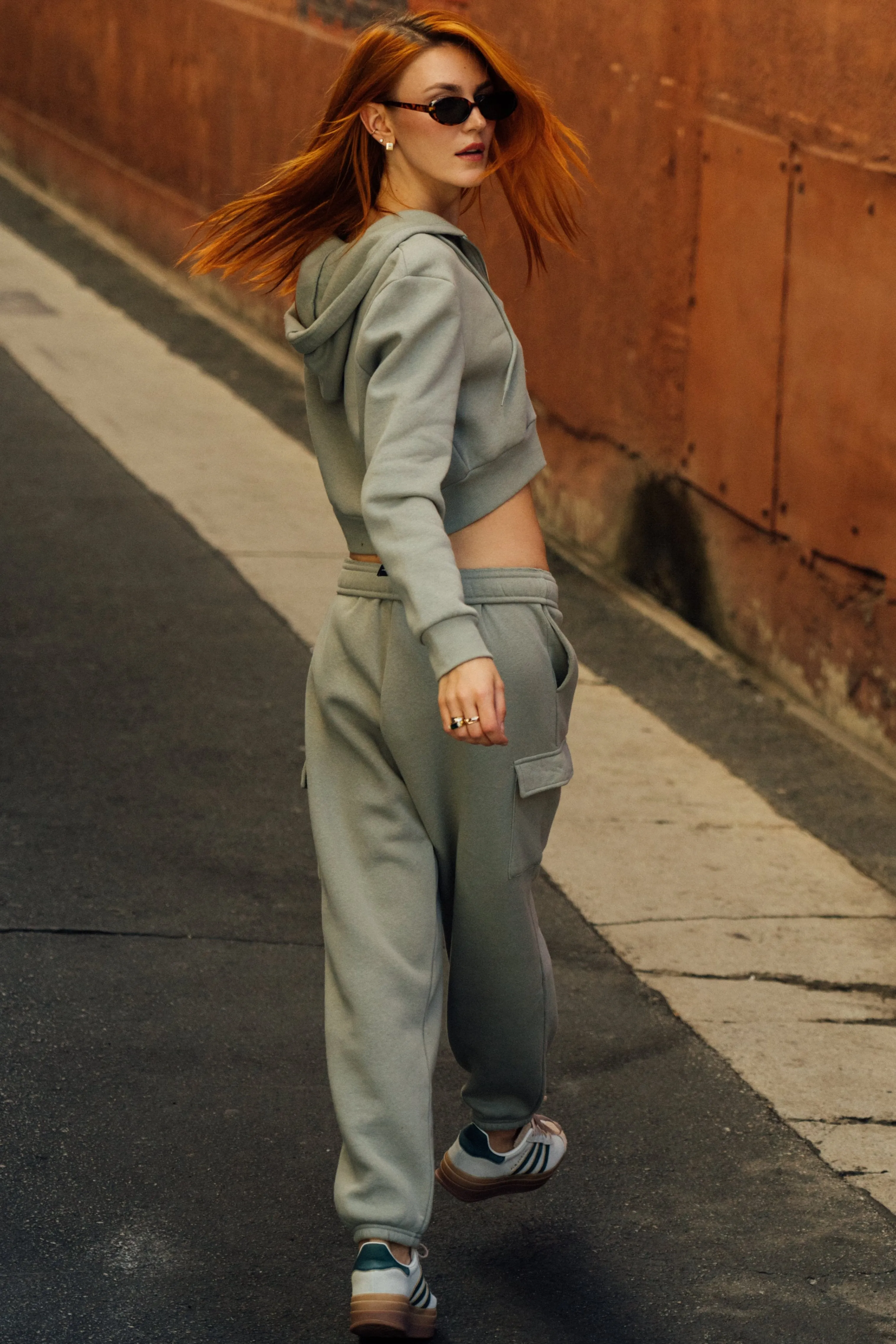 Everyday Cargo Sweatpants - Laurel Green