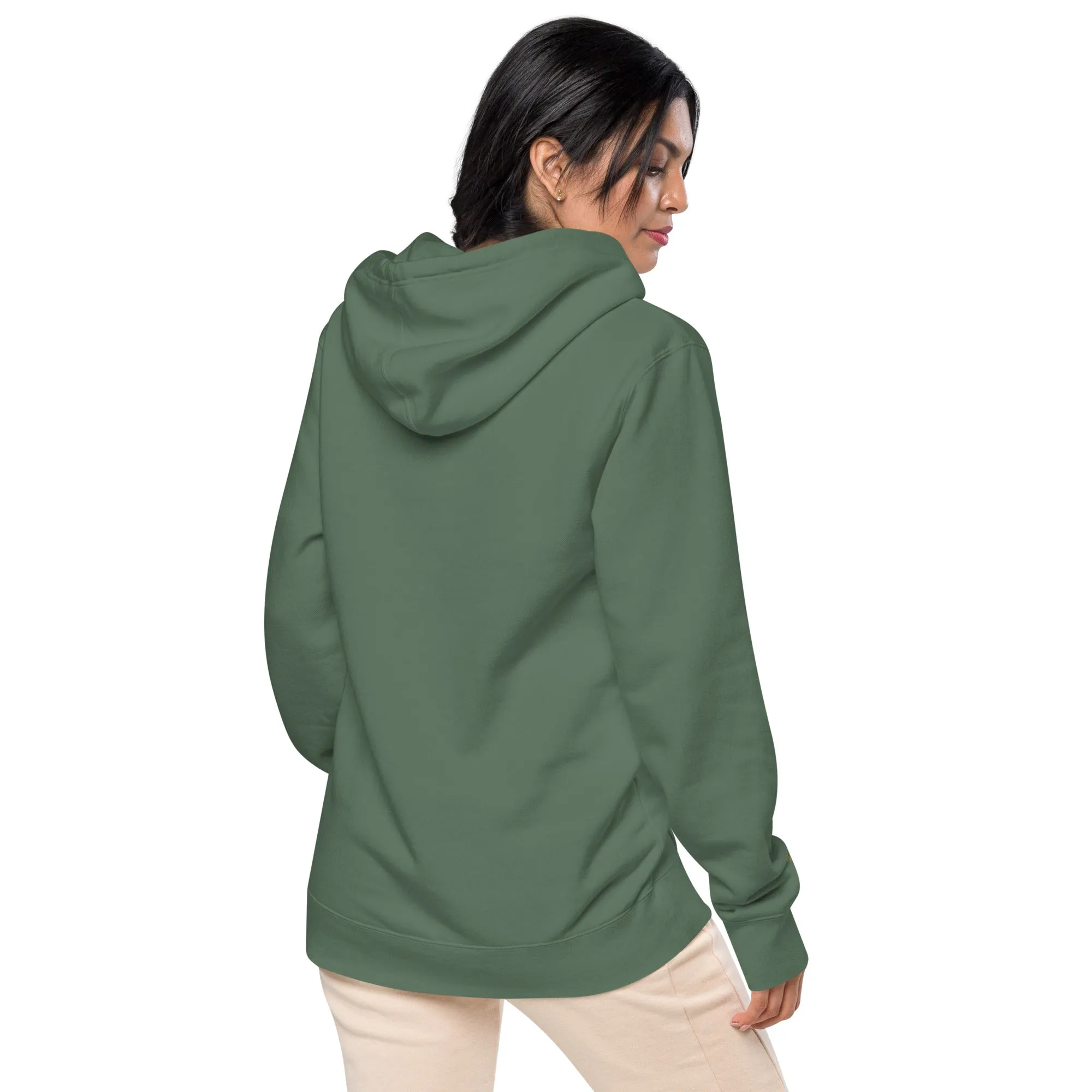 Floral Peace Sign Unisex Pigment-Dyed Hoodie