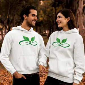 Green Leaf graphic print unisex hoodies