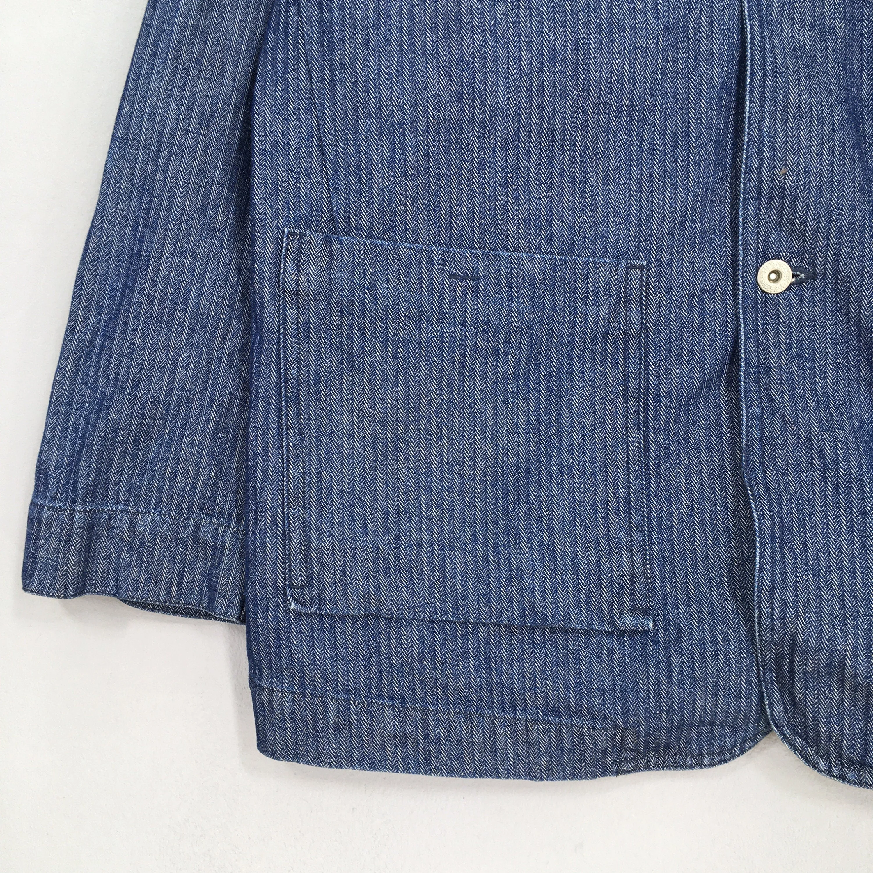 Herringbone Denim Jeans Workwear Jacket