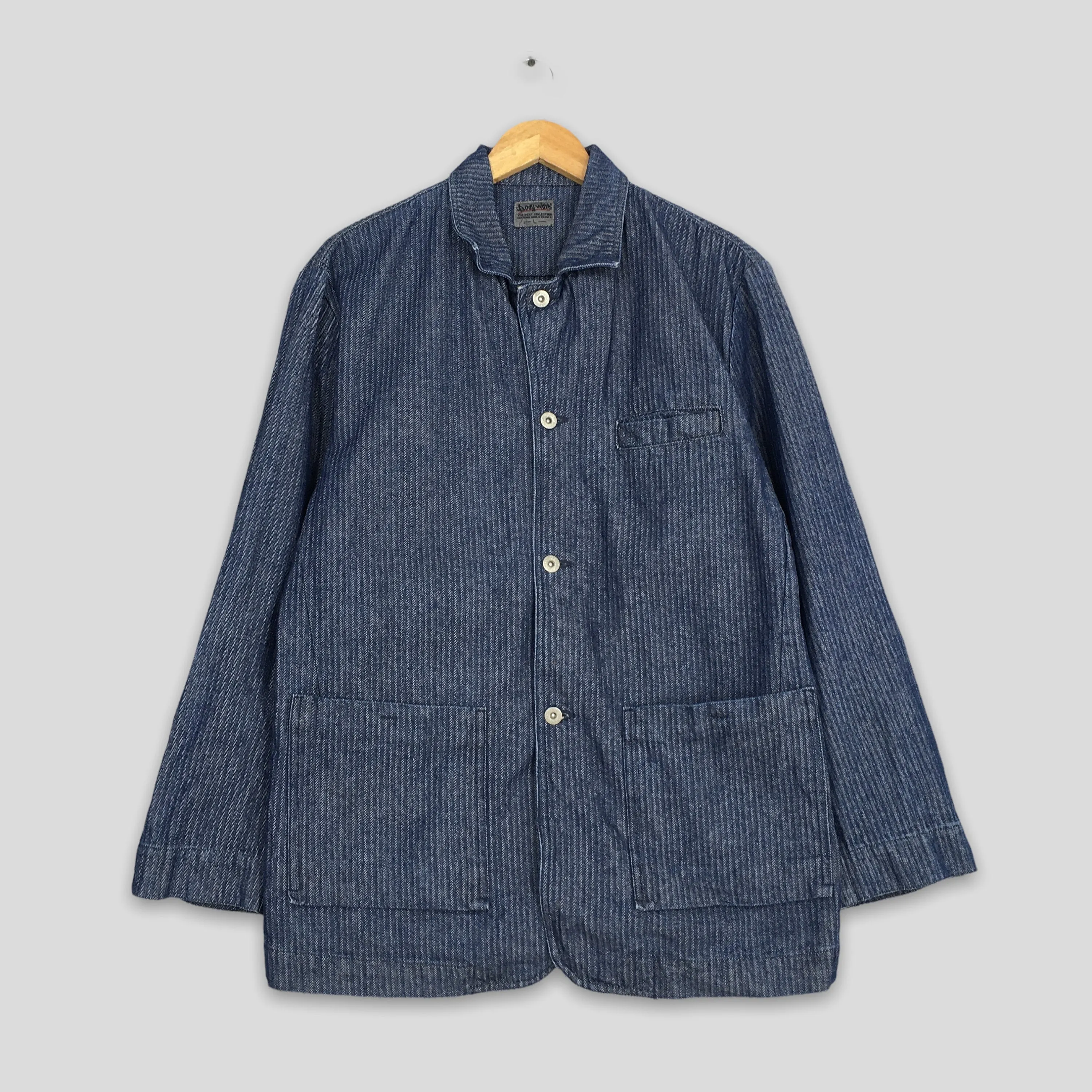 Herringbone Denim Jeans Workwear Jacket