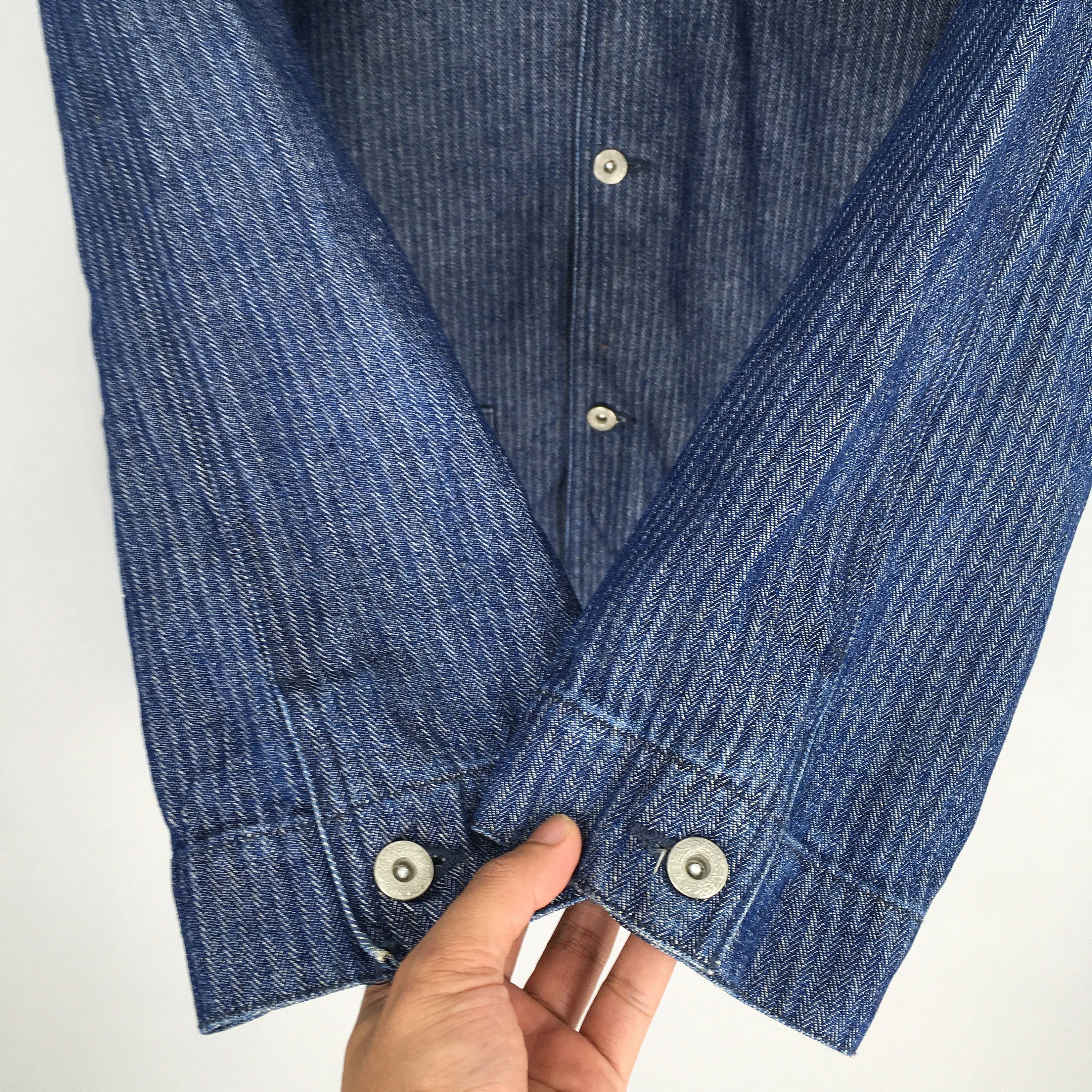 Herringbone Denim Jeans Workwear Jacket