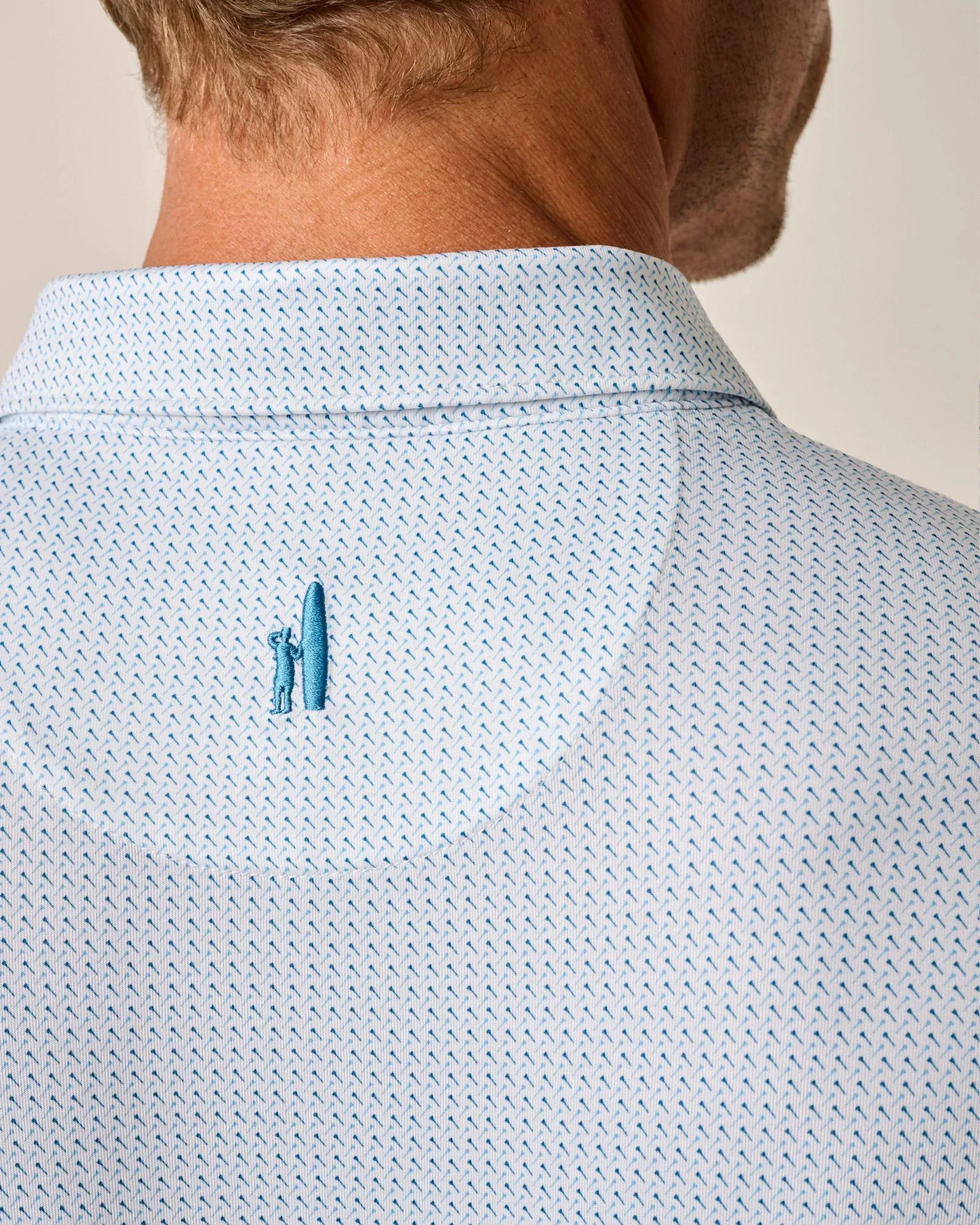 Johnnie-O Tee Time Prep-Formance Polo Shirt - Barrels Blue