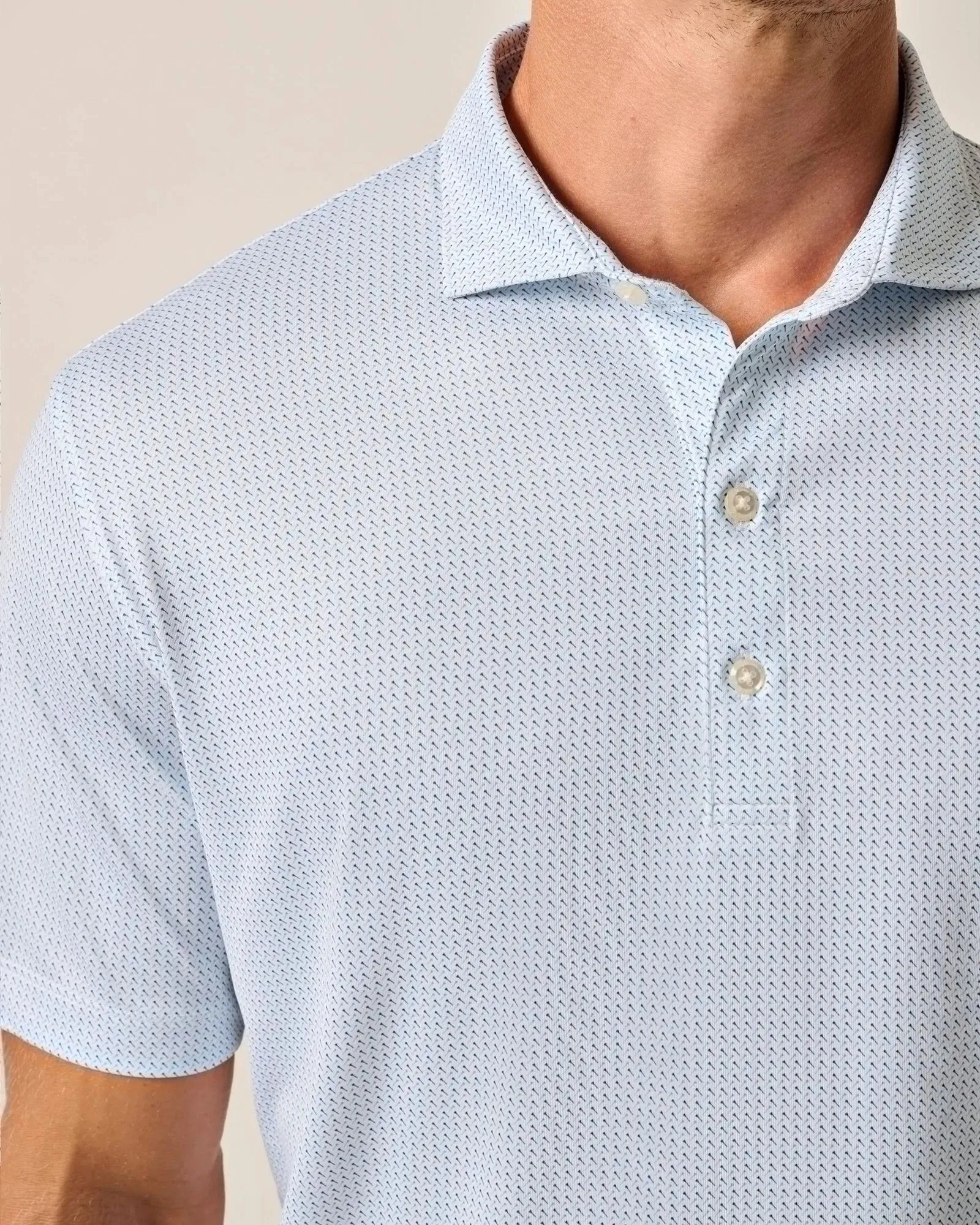 Johnnie-O Tee Time Prep-Formance Polo Shirt - Barrels Blue