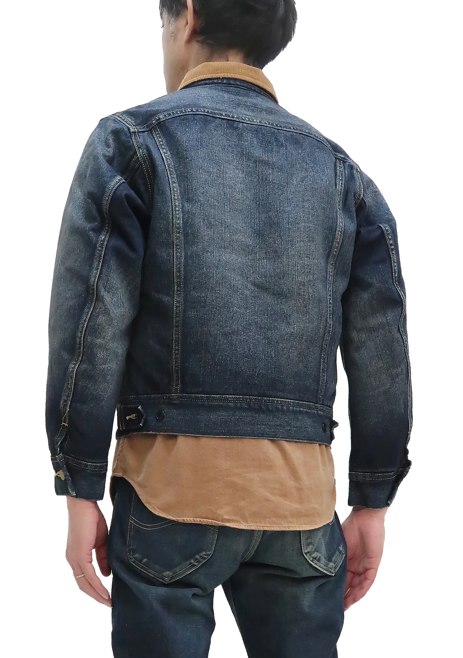 Lee Denim Jacket 101-LJ Men's Reissue Lee Storm Rider 101LJ Blanket-Lined Jacket LM5110 LM5110-526 Pre-Faded-Denim