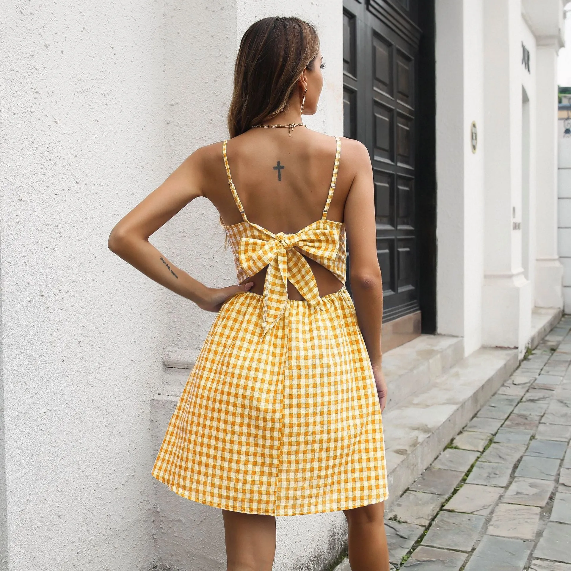 Maria Summer Plaid Dress