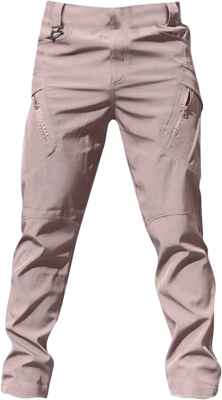 Men's Military Cargo Tactical Pants 2025 Ripstop Stretch Relaxed Fit Trousers Outdoor Hiking Pants with Multi Pockets