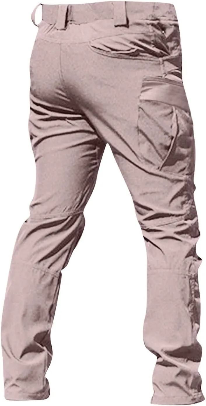 Men's Military Cargo Tactical Pants 2025 Ripstop Stretch Relaxed Fit Trousers Outdoor Hiking Pants with Multi Pockets