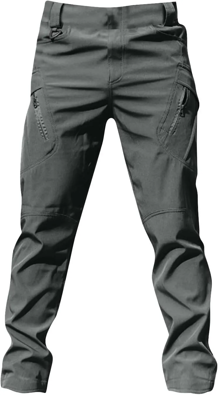 Men's Military Cargo Tactical Pants 2025 Ripstop Stretch Relaxed Fit Trousers Outdoor Hiking Pants with Multi Pockets