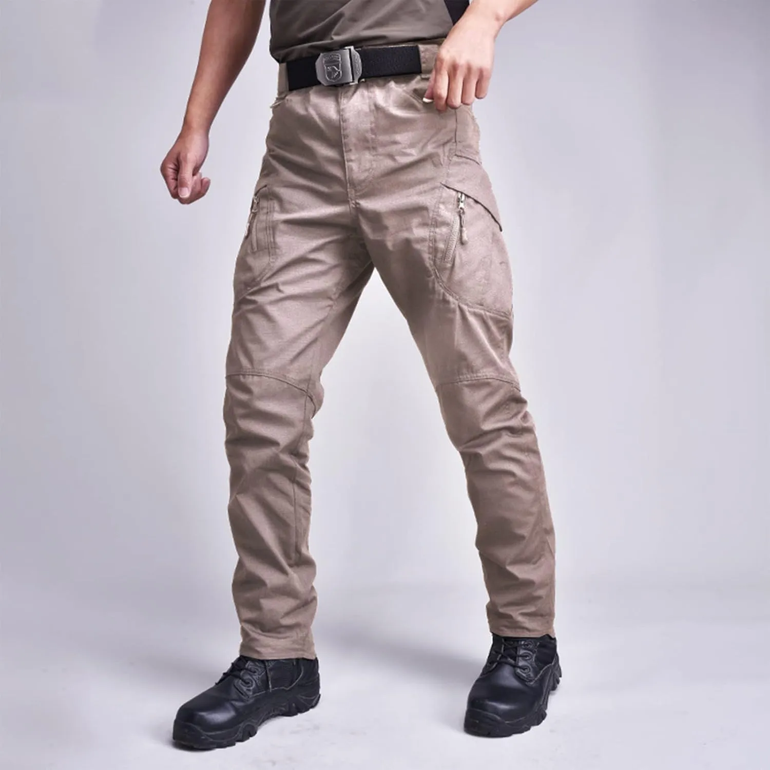 Men's Military Cargo Tactical Pants 2025 Ripstop Stretch Relaxed Fit Trousers Outdoor Hiking Pants with Multi Pockets