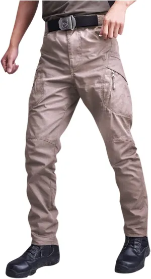 Men's Military Cargo Tactical Pants 2025 Ripstop Stretch Relaxed Fit Trousers Outdoor Hiking Pants with Multi Pockets