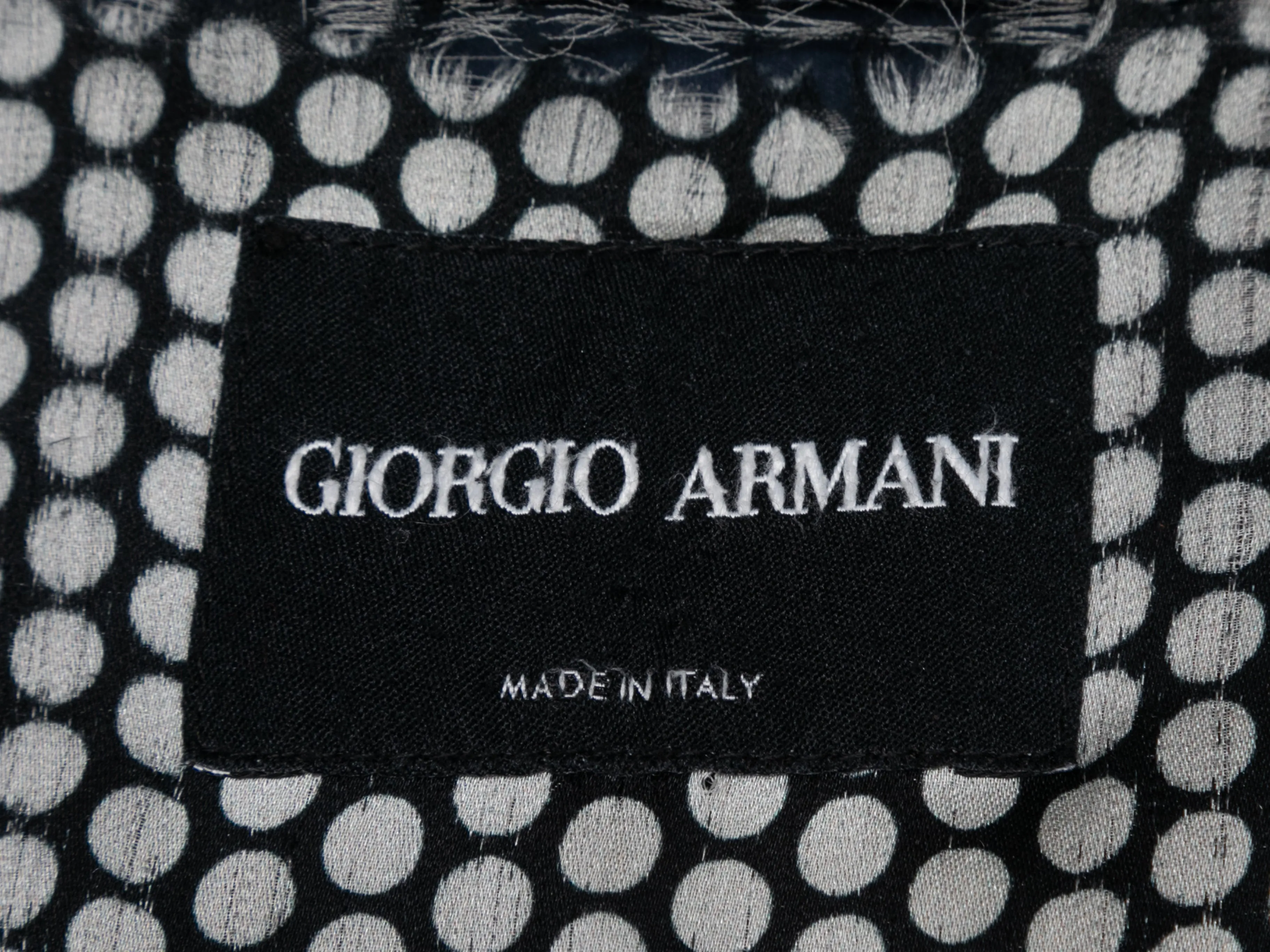 Navy Giorgio Armani Wool Zip Jacket Size US S