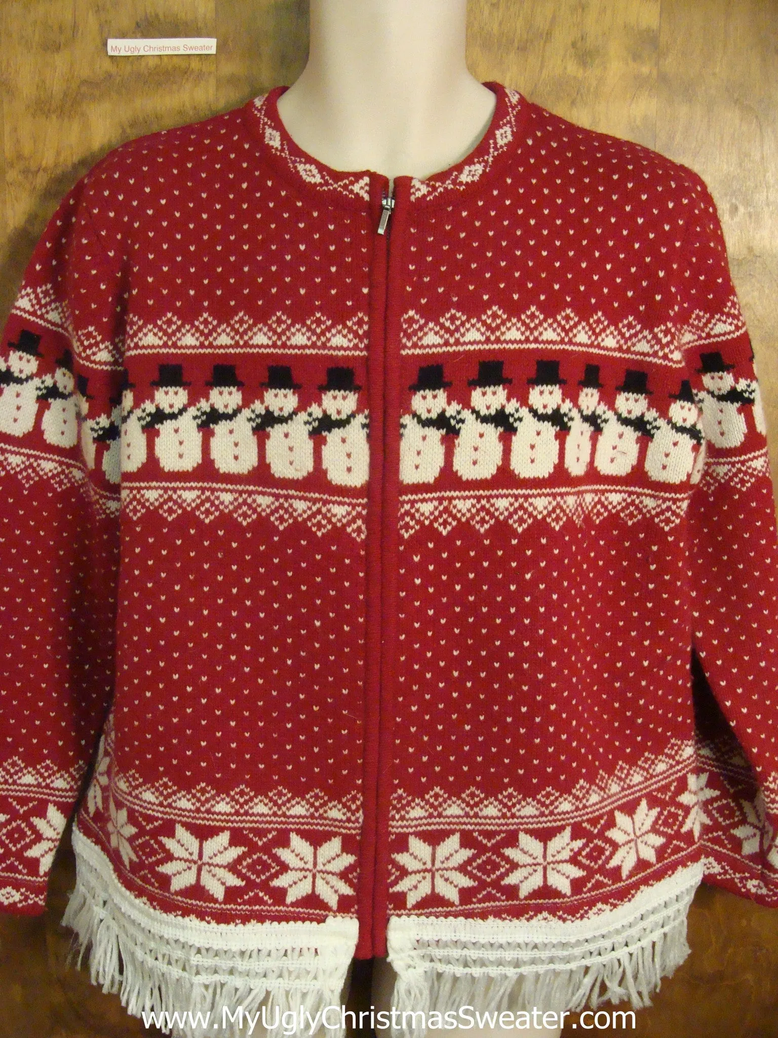 Nordic Snowmen and Snowflakes Ugly Christmas Jumper